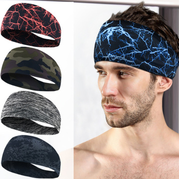 High Elastic Breathable Men Gym Fitness Sweatbands Sports Safety Running Riding Absorbing Sweat Headband For Basketball Bicycles