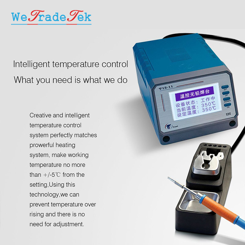 T12-11 Lead Free Soldering Station Intelligent Temperature Control 3 Seconds Fast Heating Auto Sleep BGA Rework Station 110V/22V