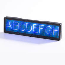 Rechargeable LED name badge 11*55 dots advertising editable scrolling text mini LED display with different color case and LED