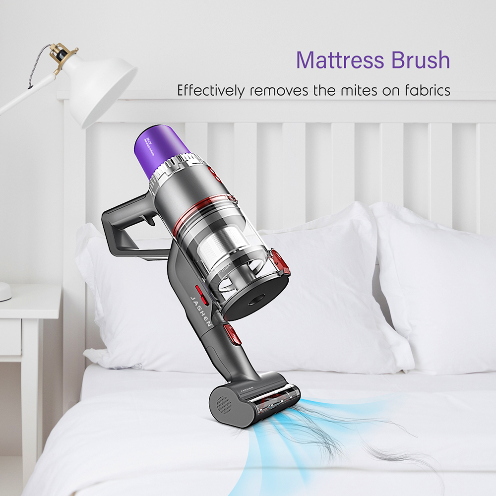 JASHEN V16 Handheld Vacuum Cleaner 350W Max 22KPA Suction Up To 40 Mins Run Time LCD Display Low Noise Cordless Stick Wall Mount