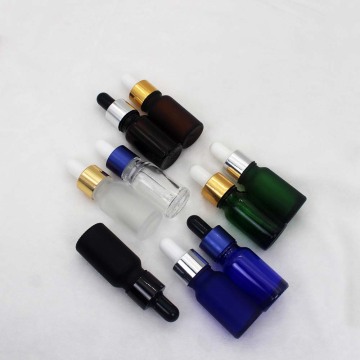 10ml Glass Dropper Clear Empty Bottle Cosmetic Essential Oil Emulsion Packaging Container with Pipette Electrified Aluminum Cove
