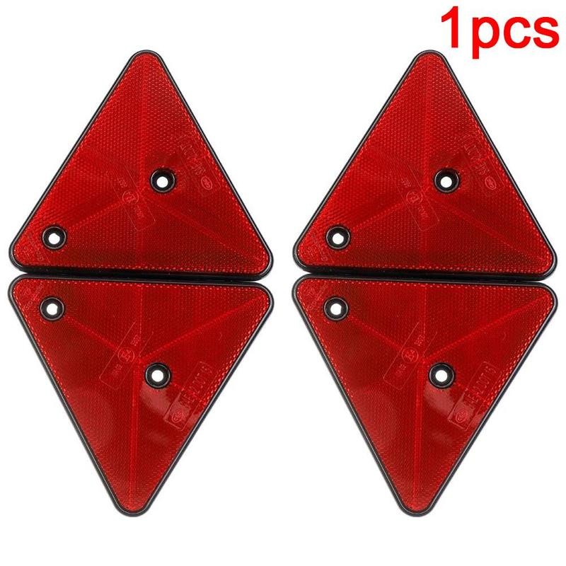 Red Triangular Reflector Screw Fit Rear Triangle For Trailers Waterproof Protection Sun Cold Truck Reflector Caravans 1pc P6M9