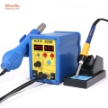 WEP 899D Double Digital Display Soldering Station With Soldering Iron Heat Gun Auto Manual Hot Air Gun Desoldering Station