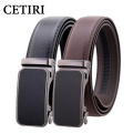 CETIRI Designer Men Belt 2019 Cowhide Genuine Leather Belts for Men Luxury Automatic Buckle Black Brown Casual Belts