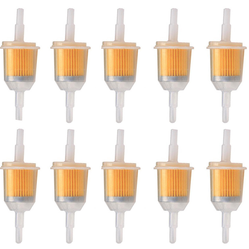 10pcs Universal Inline Gas/Fuel Filter 6MM-8MM 1/4" For Lawn Mower Small Engine Auto Accessories Motorcycle Accessories Oil Filt
