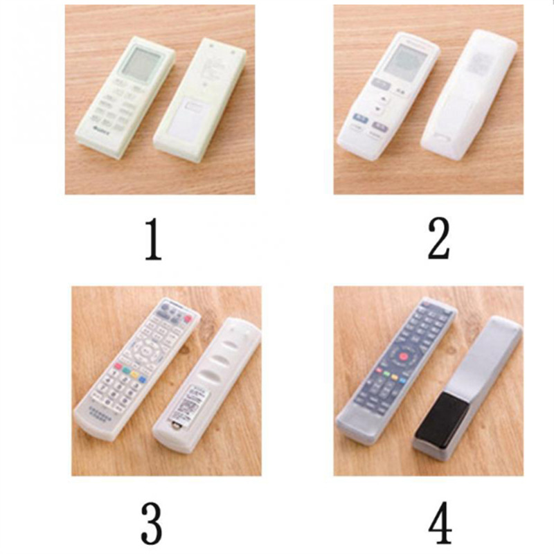 1 Pc 4Sizes Remote Control Cover Silicone Transparent TV Remote Control Case Air Conditioning Anti-dust Protect Storage Bag