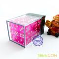 Bescon 12mm 6 Sided Dice 36 in Brick Box, 12mm Six Sided Die (36) Block of Dice, Translucent Pink with White Pips
