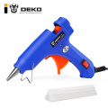 DEKO 20W EU Plug Hot Melt Glue Gun with 7mm Glue Stick Industrial Mini Guns Thermo Electric Heat Temperature Tool