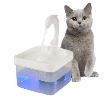 2L Pet Cat Water Drinking Fountain USB Automatic Dolphin Swan Neck Pet Cat Drinker Feeder With LED Light Pet Drinking Dispenser