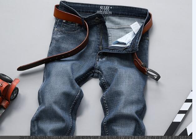 SULEE Brand 2019 Men Cotton Straight Classic Jeans Spring Autumn Male Denim Pants Overalls Designer Men Jeans