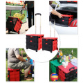 Luggage Trolley Supermarket Folding Shopping Cart Folding Cart Storage Box Trolley with Cover Small Car Trunk Hot