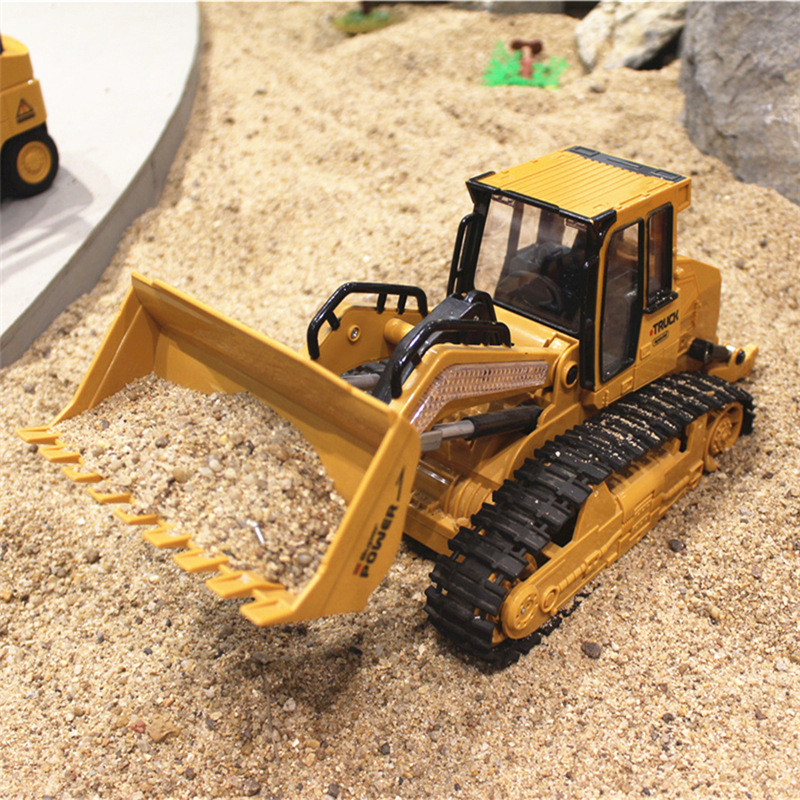 RC Truck 6CH Bulldozer Caterpillar Tractor Remote Control Simulation Construction Vehicle Electronic Toys Game Hobby Model