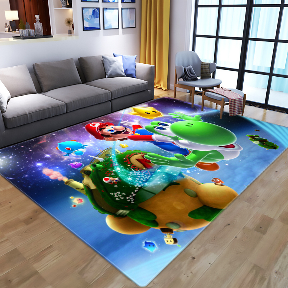 New Cartoon anime Super Mario 3D print Carpets for Living Room Bedroom Large Area Carpet Kids play Floor Mats Child Game Big Rug