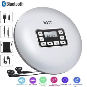 New Portable Bluetooth CD Player with LED Display Anti-Skip Protection Anti-Shock Personal CD Music Disc Player for Kids Adults