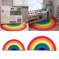 Semicircle Rainbow Area Rug Floor Mat Decorative Bedroom Bathroom Decoration Children Room Area Rug Decor Indoor House Entrance