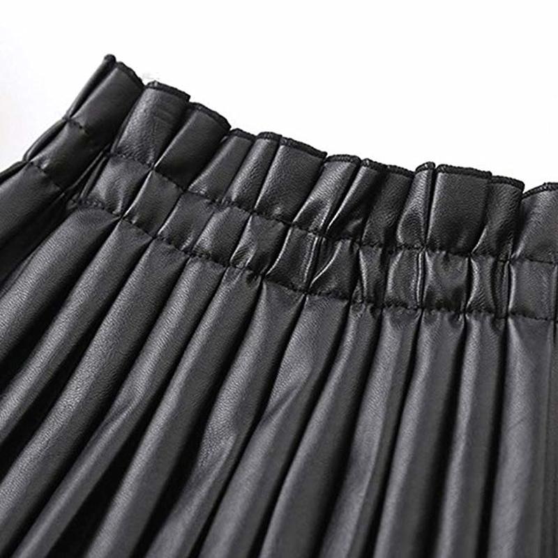Babyinstar New Arrival Toddler Children's Clothing Kids PU Leather Black Skirts for Baby Girls Casual Pleated Skirt Outfit