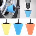 6MM Car Foam Polishing Cone Shaped Pads for Wheels Metal Foam Pad Tire Cleaner Accessories #LR2