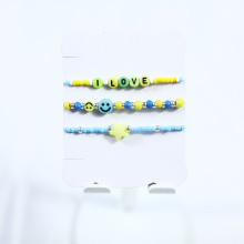 Blue green girl LOVE bracelet gift