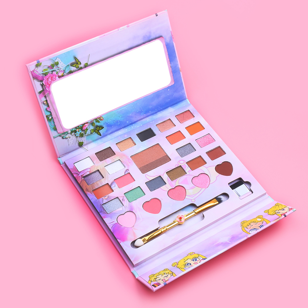 Anime Sailor Moon Lazy Double Layer Gradient Matte Eye Shadow Pallete Brush Book Gorgeous Powder Eye Shadow Palette Easy to Wear