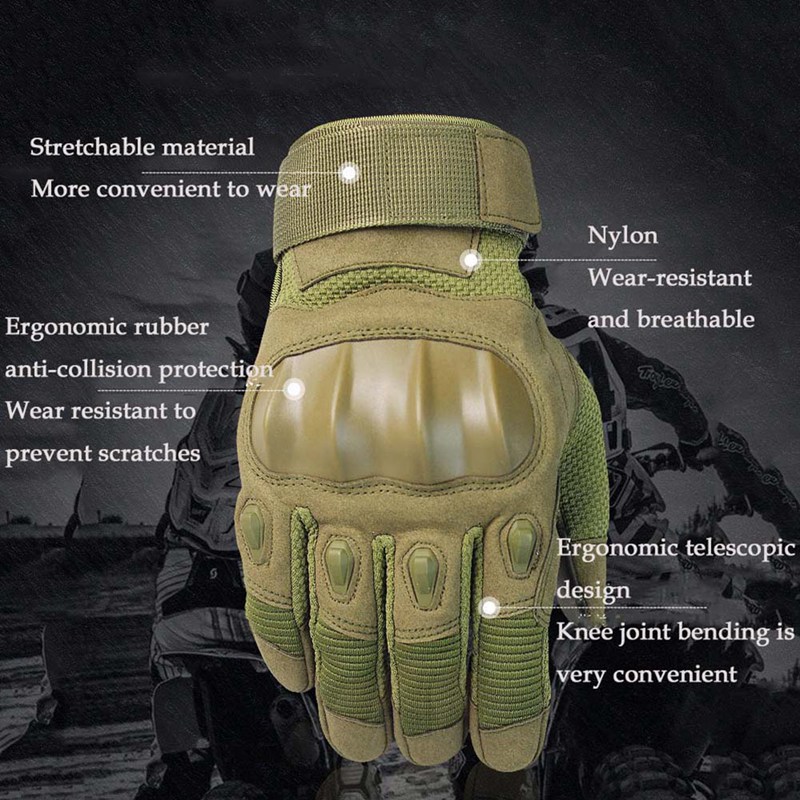 hunting Military Tactical Gloves Men Winter Full Finger Hard Knuckle Gloves Paintball Airsoft Combat Anti-Skid Bicycle Gloves