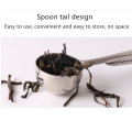 Durable Stainless Steel Spoon with Bag Clip Ground Tea Coffee Scoop with Portable Bag Seal Clip Powder Measuring Tools 1PC