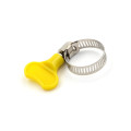 100Pcs Homebrew Pipe Clamp Fit Tube Plastic Handle Stainless Steel butterfly Hose Clamp B141