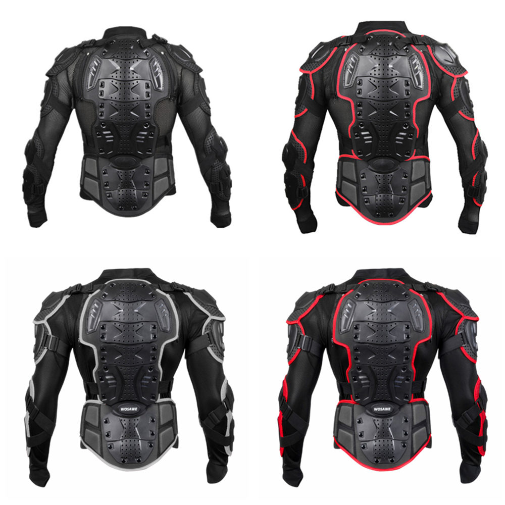 WOSAWE Body Protection Breathable Sports Back Support Set Protective Gear Snowboard Ski Motocross Motoecycle Jackets Suit Adult