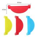 Creative Plastic Drain Basket Wash Rice Filter Leakproof Baffle Kitchen Gadget Pot Side Drainer Drainer New Colanders Tools