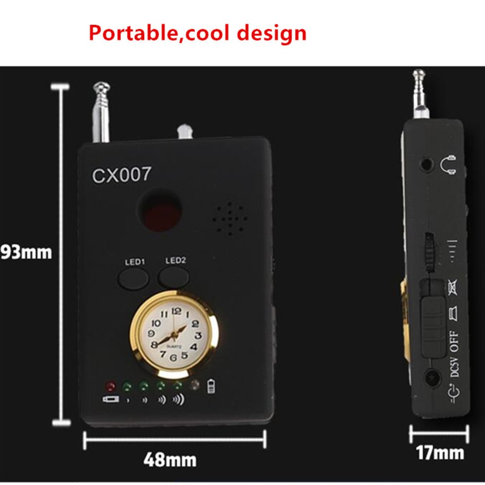 CX007 RF GSM Device Detection Multi-function Signal Camera Phone GPS WiFi Bug Detector Finder With Alarm Person Security