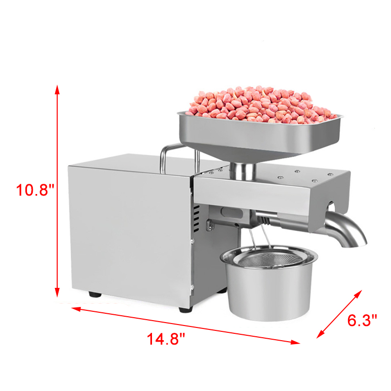 Stainless Steel Oil Presser Automatic Cold Press Home Commercial Hydraulic Oil Press Machine For Olive Peanut Oil Extractor