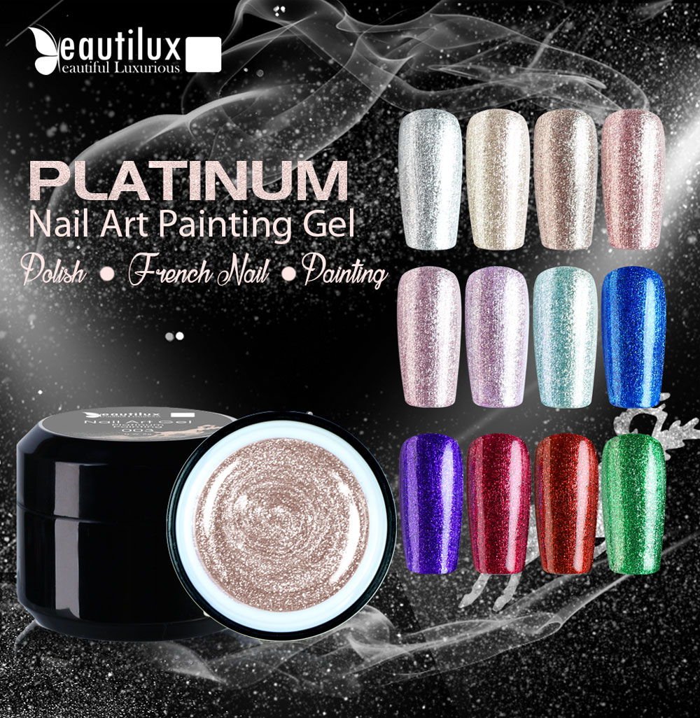 Beautilux Platinum Painting Gel High Gloss Multifunctional Nail Art Design UV LED Gel Lacquer Salon Professional Gels Varnish 6g