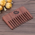 Wood Wide Tooth Beard Comb Pocket Size Anti Static Massage Hair Care Gift New 1PC