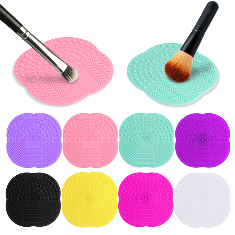 Sucker Silicone Cosmetic Makeup Brush Cleanser Mat On Handbasin Washing Pad Scrubber Board Washing Makeup Cleaning