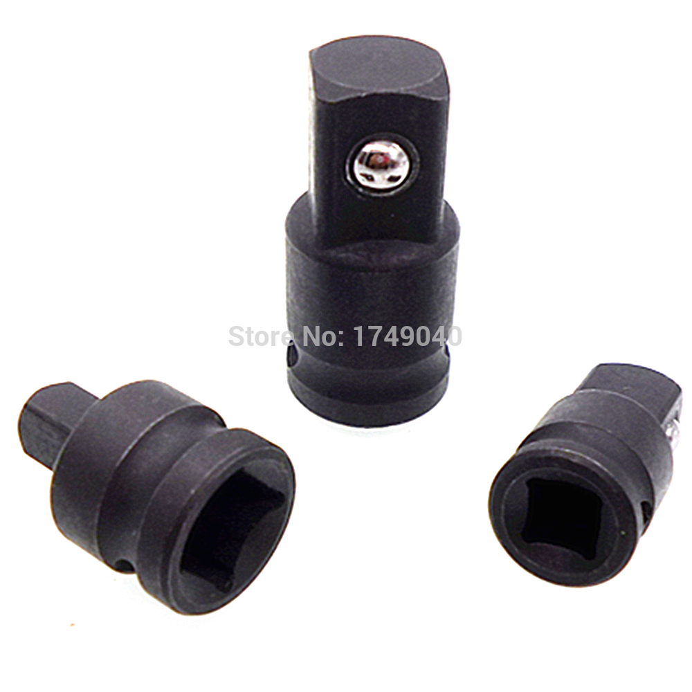 3pc Impact CR-MO Socket Wrench Reducer Adapter Converter Set Tools Kit Step Down Adaptors 1/2" 3/8" 1/4" Square Drive