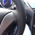 GNUPME DIY Black Artificial Leather Hand-Stitched Car Steering Wheel Cover for BMW 530 523 523li 525 520li 535 545i E60