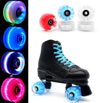 Luminous Light Up Quad Roller Skate Wheels Bearings Installed Roller Durable Cool Flashing Roller Skateboard Fashion Multicolor