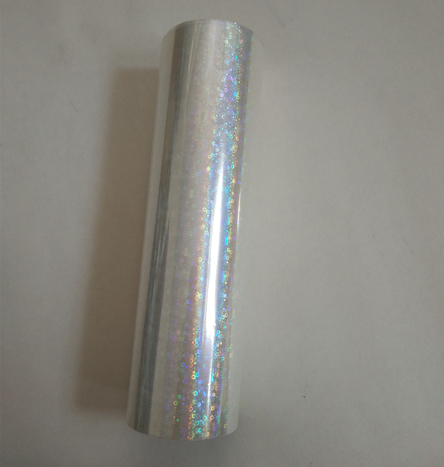 Holographic foil transparent Small circle Y06 stamping foil hot press on paper or plastic heat stamping film