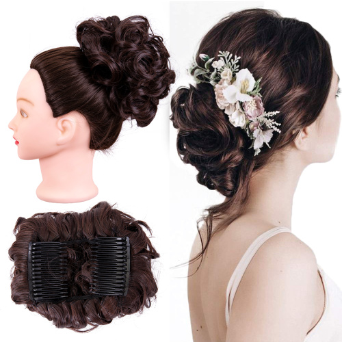 Large Comb Curly Synthetic Chignon Updo Cover Hairpiece Supplier, Supply Various Large Comb Curly Synthetic Chignon Updo Cover Hairpiece of High Quality