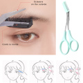 1pcs Eyebrow Trimmer Scissors With Comb Hair Removal Shears Comb Grooming Cosmetic Eyebrow trimming Tools Makeup Accessories