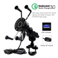 Motorcycle Phone Holder Two-in-one Charger Quick Charge 3.0 Wireless Fast Charge 360 Degree Rotation Motorcycle stand