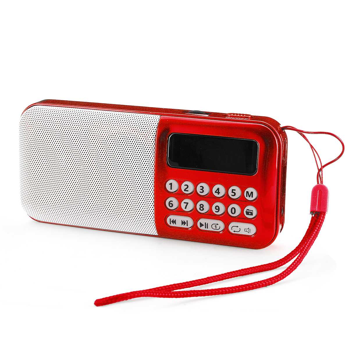 DC 5V FM Radio TF Card USB AUX Speaker Audio Player Portable Radio Handheld Digital FM USB TF MP3 Player Speaker Led Light