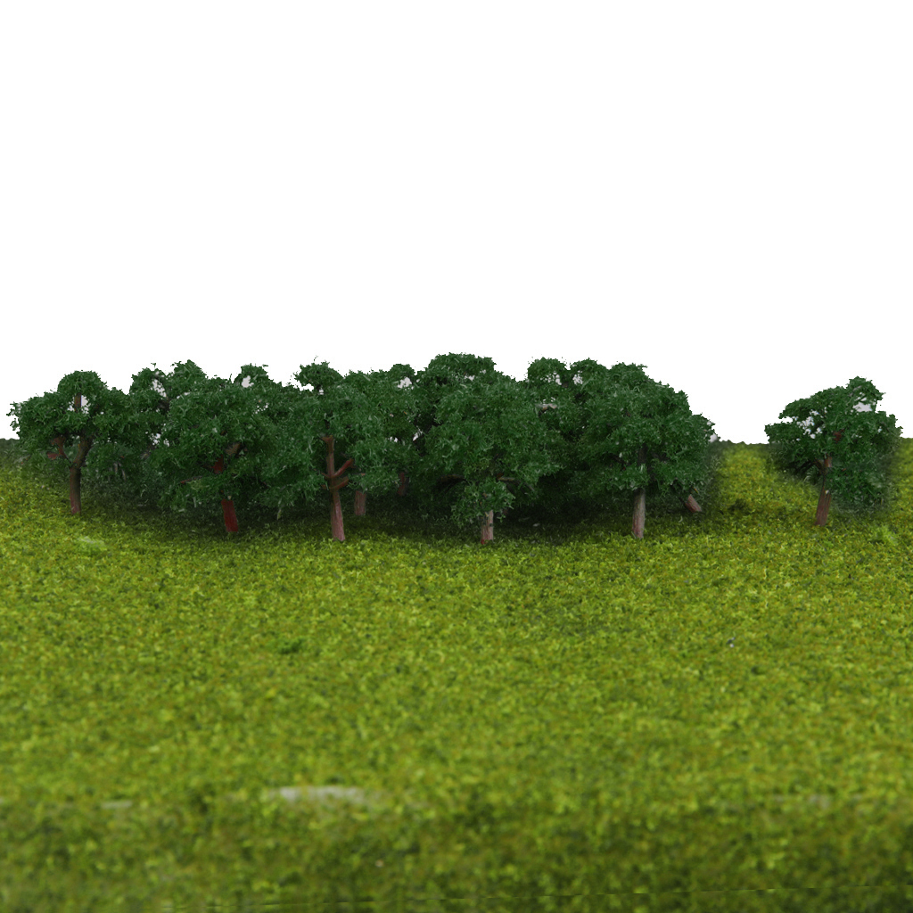 25pcs Model Tree 4cm Green Train Railroad Architecture Diorama Z Scale for DIY Crafts or Building Models