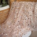 1meter Fashion lace sequins shinning sparkle wedding lace fabric accessories dress lace fabric worldwide shipping