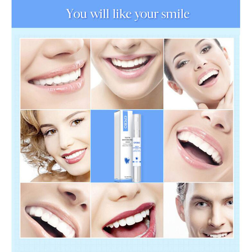 EFERO 5ml Teeth Whitening Pen Cleaning Serum Remove Plaque Stains Tools Whiten Teeth Oral Hygiene Tooth Whitening Pen