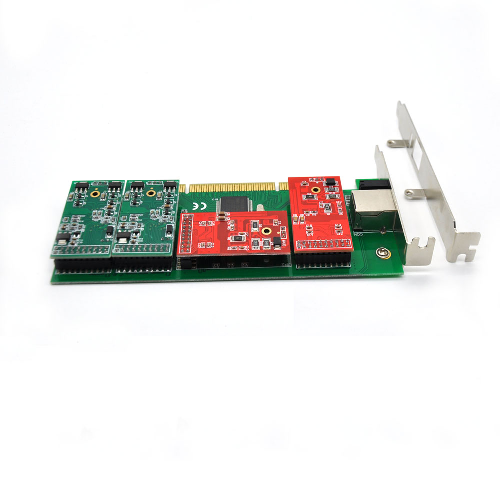New Wholesale TDM410P 2U Asterisk PCI 4 FXS/FXO Analog Voice Telephony Card Trixbox/Elastix/Freeswitch IP PBX