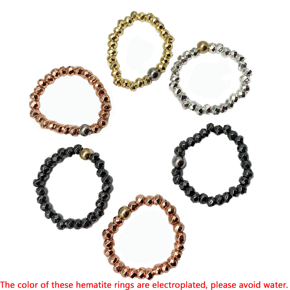 Gothic Accessories All Hand-made Section Glass Crystal Rings Hematite Brown Women Party Ring Adjustable 2020 Trend