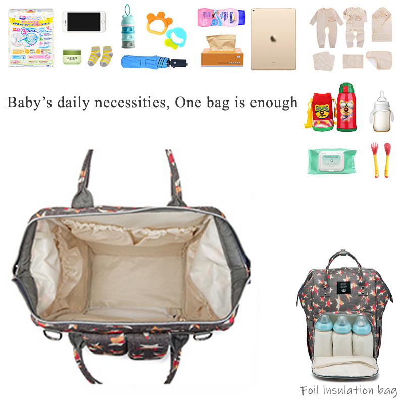 Mommy Bag Baby Diaper Bag Large Capacity Mummy Bag Backpack Handbag Waterproof Multifunction Fashion Nappy Bag