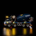 USB Powered LED Lighting Kit for Technic Concrete Mixer Truck 42112 (LED Included Only, No Kit) - Remote Control Sound and Light