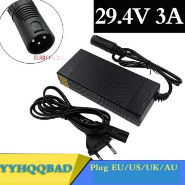 29.4v3a lithium battery charger 7 Series 29.4V 3A charger for 24V battery pack electric bike lithium battery charger XLRM Connec