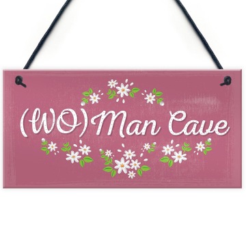 Meijiafei Her Man Cave Sign Funny Hanging Bedroom SummerHouse Plaque Signs For Women Signs For Her 10